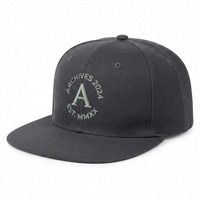 Gorra Snapback Unisex de 6 Paneles con Visera Plana, de Lujo, Estilo Vintage, con Logotipo Bordado Personalizado, de Rendimiento, de Sarga, a la Moda, Venta al por Mayor