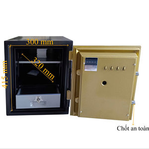 Coffre-fort ignifuge HOSHANG HS-56E, couleur or élégante, serrure électronique moderne - Product Image 5