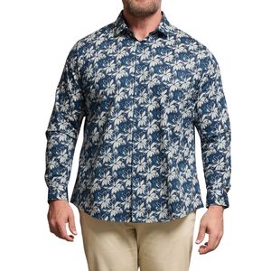 Mens Floral Print Long Sleeve <b>Shirt</b> Regular Fit Cotton Casual <b>Resort</b> Wear Lightweight Beach Style Top - Product Image 4