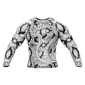 Custom Best Quality Plain Breathable MMA Rash Guard Long Sleeve Unisex Regular Fit Compression Eco-Friendly Quick Dry - Product Image 1