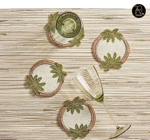 Sous-verres artisanaux perlés, tapis décoratifs pour boissons, accessoires de protection de table faits à la main pour verres à café, thé, vin, idéal pour offrir - Product Image 2