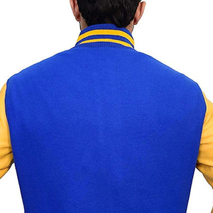 Vestes de baseball personnalisées pour hommes, style universitaire, chaudes pour l'hiver, avec manches en cuir, logo brodé, style lycée - Product Image 3