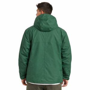 Veste coupe-vent légère 3 couches pour homme, imperméable, respirante, avec capuche et fermeture éclair, grandes tailles, pour la randonnée et les activités de plein air - Product Image 2