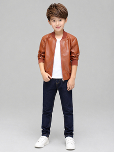 ผู้ผลิตเสื้อแจ็คเก็ตหนังเด็กแบบ OEM พร้อมการตกแต่งหนังคุณภาพพรีเมียม รับผลิตโลโก้ตามสั่ง แบรนด์ส่วนตัว สำหรับขายส่ง - Product Image 1