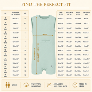 Combinaison en coton Tube Access |   Combinaison sans manches pour enfants, fermeture éclair, adaptée aux sens, jambes longues, facile à enfiler, confortable, unisexe, toutes tailles - Product Image 4