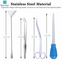 Ensemble d'outils modernes OEM ODM en acier inoxydable pour aquascaping d'aquariums, pour l'élevage de poissons, l'entretien des plantes vivantes, ciseaux, pinces, substrat