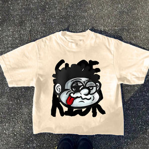 T-shirt graphique décontracté tendance à prix bas, coupe oversize, pour homme, style urbain, mode été, vêtement jeune - Product Image 1