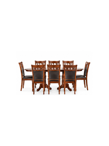 Traditional Oval Wooden <b>Dining</b> Table Set With <b>6</b> <b>Chairs</b> Extendable Design For Home <b>Dining</b> <b>Room</b> Furniture - Product Image 4
