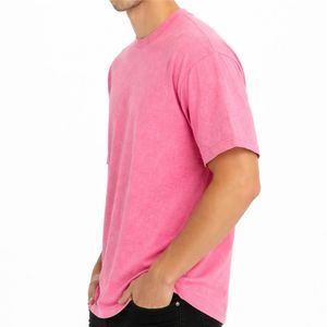 T-shirt Homme Vintage à Manches Courtes en Coton Lourd, Coupe Classique, Personnalisable avec Logo OEM, Effet Délavé à l'Acide, Impression DTG DTF, 100% Coton - Product Image 4