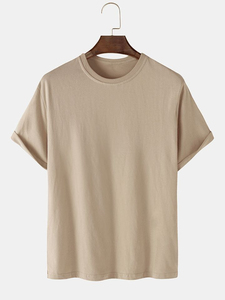 Nuevo Modelo de Camiseta Extra Grande de Estilo Vintage con Manga Regular, Tela Dobby de Poliéster/Algodón, Lavado Antiguo, Corte Regular Informal para Hombre y Mujer, OEM/ODM - Product Image 1