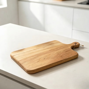 Planche à découper en bois naturel écologique, épaisseur 1,5 cm, avec poignée intégrée et trou de suspension REHMAN CRAFT - Product Image 3