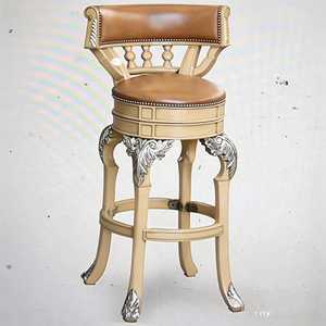 Hot Sale 100% Solid Wood Modern Accent Classic Contemporary Home Counter Bar Chair Kitchen Living Room Swivel <b>Stool</b> Chairs - Product Image 2