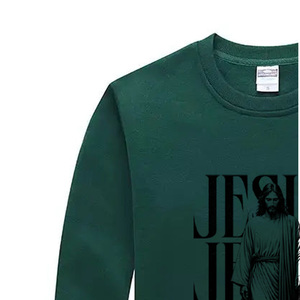Men's Royal Blue Long Sleeve Crew Neck Pullover Sweatshirt 100% Polyester Fleece Winter Breathable Plus Size Regular Fit Solid - Product Image 6