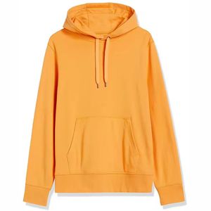 เสื้อสเวตเชิ้ตผ้าฟลีซมีฮู้ดสีส้มสำหรับผู้ชาย ทรงปกติ สีพื้น สวมใส่สบายๆ ในฤดูใบไม้ร่วง - Product Image 1