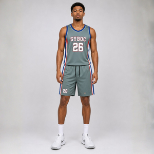 Tenue de basketball à panneaux diagonaux, style Pro, avec rayures de sport, maillot et short sublimés, kit d'équipe pour tournoi - Product Image 4