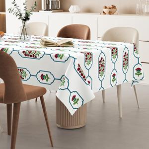 Mantel Rectangular Moderno Hecho a Mano con Estampado de Pato 100% Algodón Ecológico para Mesa de Comedor al por Mayor OEM ODM - Product Image 2