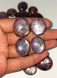 Natural Stone <b>Ruby</b> Star Cabochon Round Shape Plain Loose Gemstone <b>Rubies</b> Making Jewelry Wholesale Price - Product Image 2