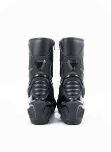 Bottes de moto pour hommes, confortables, antidérapantes, en cuir, coupe-vent, imperméables, légères, noires, à la cheville, sport, street, aventure, imprimées - Product Image 2