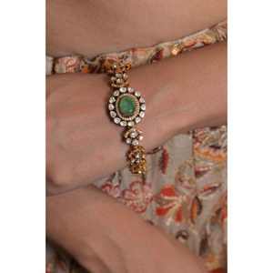 Bohemian Style 925 Silver <b>Bangle</b> With Bezel <b>Set</b> Stone For Women-party & Gift Jewelry Engagement Party Wear - Product Image 1