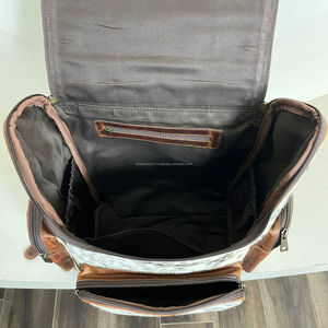 Nouveau sac à dos de transport en cuir à carreaux usiné à la main sac à dos à poils cachés conception unique sacs à dos à couches durables pour un usage quotidien - Product Image 6