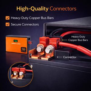 แบตเตอรี่ LiFePO4 12V 100Ah 4 เซลล์แบบอนุกรม พร้อมระบบจัดการแบตเตอรี่ในตัว (BMS) แบบ Passive Balancing อายุการใช้งานยาวนาน 15 ปี รับประกัน 5 ปี - Product Image 4