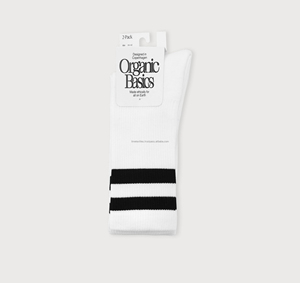 Men's Women's Black White Casual Sports <b>Socks</b> Solid Two-Bar College Style Crew Eco-Friendly Compression Class 1 <b>Winter</b> <b>Socks</b> - Product Image 4