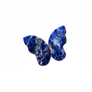 Ailes de papillon en sodalite naturelle sculptées, pierre énergétique, spécimen minéral de guérison pour la décoration de la maison et du bureau (vente en gros) - Product Image 1