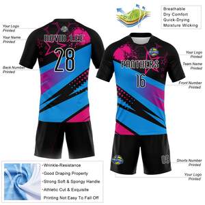 Personalized Sublimated 100% Polyester Sports Uniform Set OEM <b>Custom</b> Jersey Training Shorts Wholesale Club Team Apparel Wear - Product Image 4