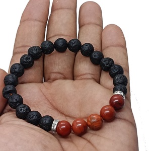 High quality Lava Red jasper Crystal Gemstone Bead Bracelet Fashion Charm Jewelry for Men Women for Energy Meditation Gift - Product Image 5