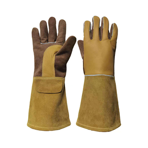 TIG Welding <b>Gloves</b> Breathable Leather Safety Wear Waterproof Anti-Cut EN388 CE Certified Long Wrist Cuff Customizable Size - Product Image 1
