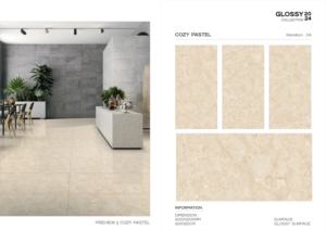 Exclusiva Loseta de Porcelana Pulida Brillante de 600x1200, Formato Grande, para Paredes y Pisos, Uso Interior y Exterior Moderno - Product Image 5