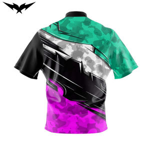 Camiseta de Boliche con Diseño Nuevo, Casual, Estampada con Transferencia de Calor, de Secado Rápido, con Bordado 3D, 100% Poliéster, Elegante - Product Image 4