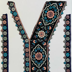 Hermosos Parches Bordados de Encaje con Lentejuelas para Cuello en Tela de Red, para Blusas, Vestidos, Kurtis y Trajes de Fiesta para Mujer - Product Image 1