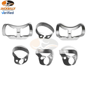 Pinzas profesionales de acero inoxidable para dique de goma dental, 6 unidades, para procedimientos endodónticos manuales, reductores universales higiénicos Brinker - Product Image 5