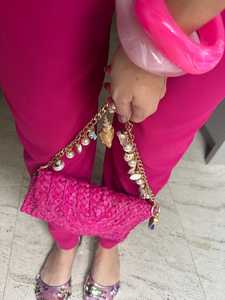 Handmade Chunky Resin Bangles in Pink, <b>Light</b> Pink, Clear Purple or Sand Beige - Product Image 2