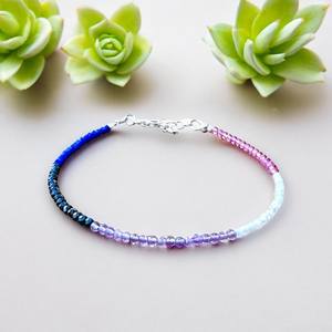 Natural Black Spinel Pink Topaz Bracelet Sterling Silver 925 Gemstone Jewelry Handmade Gift For Women - Product Image 3