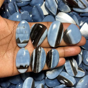 Ópalo Azul Natural de Grado AAA, Cabujón Pulido Liso, Cristal Curativo, Gema Suelta para Joyería Hecha a Mano, ASHU GEMS - Product Image 1