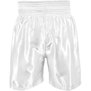 <b>White</b> Boxing <b>Shorts</b> <b>Men</b> Regular Fit 100 Polyester Durable Martial Arts Wear Adult Size Front Logo - Product Image 3