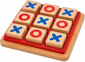 กระดานเกมไม้ติ๊กแท็กโทเกมกลยุทธ์ XO แบบคลาสสิกเกมปริศนาบนโต๊ะสำหรับครอบครัวเด็กผู้ใหญ่ของตกแต่งบ้านของขวัญ - Product Image 5