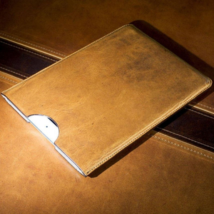Housse pour tablette en cuir véritable, pochette pour tablette, étui de protection classique marron pour ordinateurs portables, housse de voyage d'affaires - Product Image 2