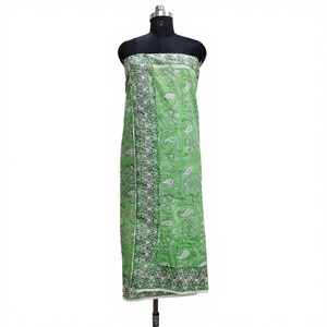 Art&Art Women's <b>Light</b> Cotton Long Floral Printed Scarf Green Beach Wrap Pareo <b>Leaf</b> Parties Summer Resort cotton sarong - Product Image 1