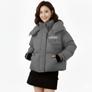 Nouvelle arrivée : Doudoune élégante pour femme, imperméable, écologique, avec broderie, rembourrage en coton épais, fermeture éclair - Product Image 3