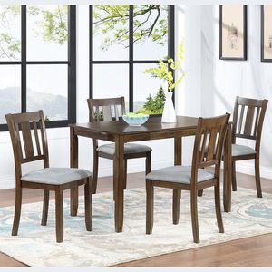 <b>Small</b> Space 4-Person Dining <b>Table</b> Wooden Rectangular <b>Kitchen</b> <b>Table</b> in Walnut ONLY <b>TABLE</b> - Product Image 2