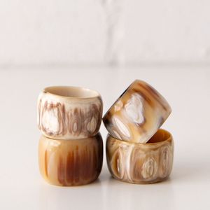 Anillo de Servilleta Único de Cuerno Natural, Anillos de Servilleta de Cuerno de Búfalo y Buey Auténticos para Restaurante, Hogar, Hotel, Oficina - Product Image 5