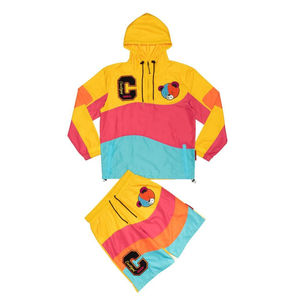 Ensemble coupe-vent deux pièces personnalisé pour homme – Veste courte zippée en nylon et polyester – Survêtement streetwear pour homme - Product Image 2