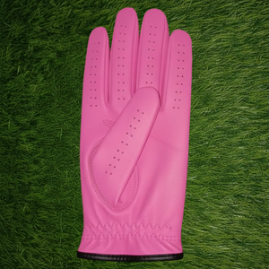 Gants de golf en cuir de chèvre rose premium, respirants, à enfiler, avec logo personnalisé, pour main gauche ou droite, unisexe, gants de sport professionnels - Product Image 1