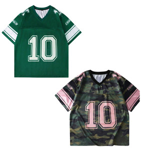 Maillot de football personnalisé en mesh, col en V, chemise de sport unisexe, respirant, uniforme d'entraînement, tenue d'équipe camouflage, fabricant OEM - Product Image 1
