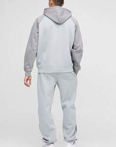 Chándal Deportivo OEM/ODM con Cierre, Bloques de Color Sólido, Transpirable y que Absorbe la Humedad, Logotipo Personalizado, Corte Regular, Ropa de Invierno, 2 Piezas - Product Image 3