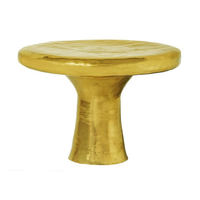 Table basse en métal couleur or, dernière arrivée, pour salle d'hôtes, salon, avec forme unique, table basse décorative