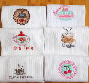 Vente directe d'usine, vente en gros, serviette de cuisine personnalisée 100% coton, laminée HDPE, respirante, écologique, hautement absorbante, séchage rapide - Product Image 3